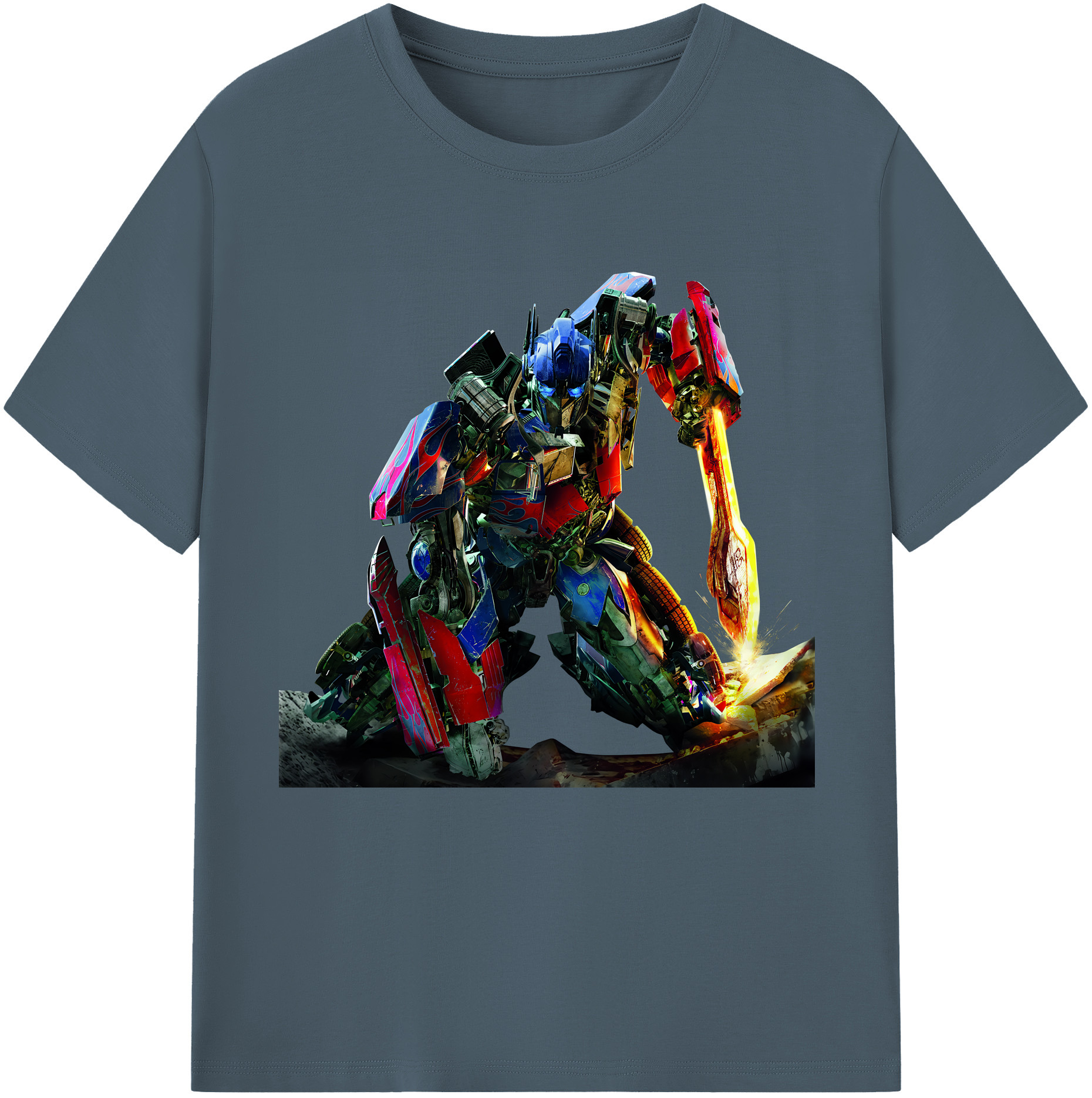 （画像用） Transformers トランスフォーマー 綿100％半袖Tシャツ（フロントプリント）